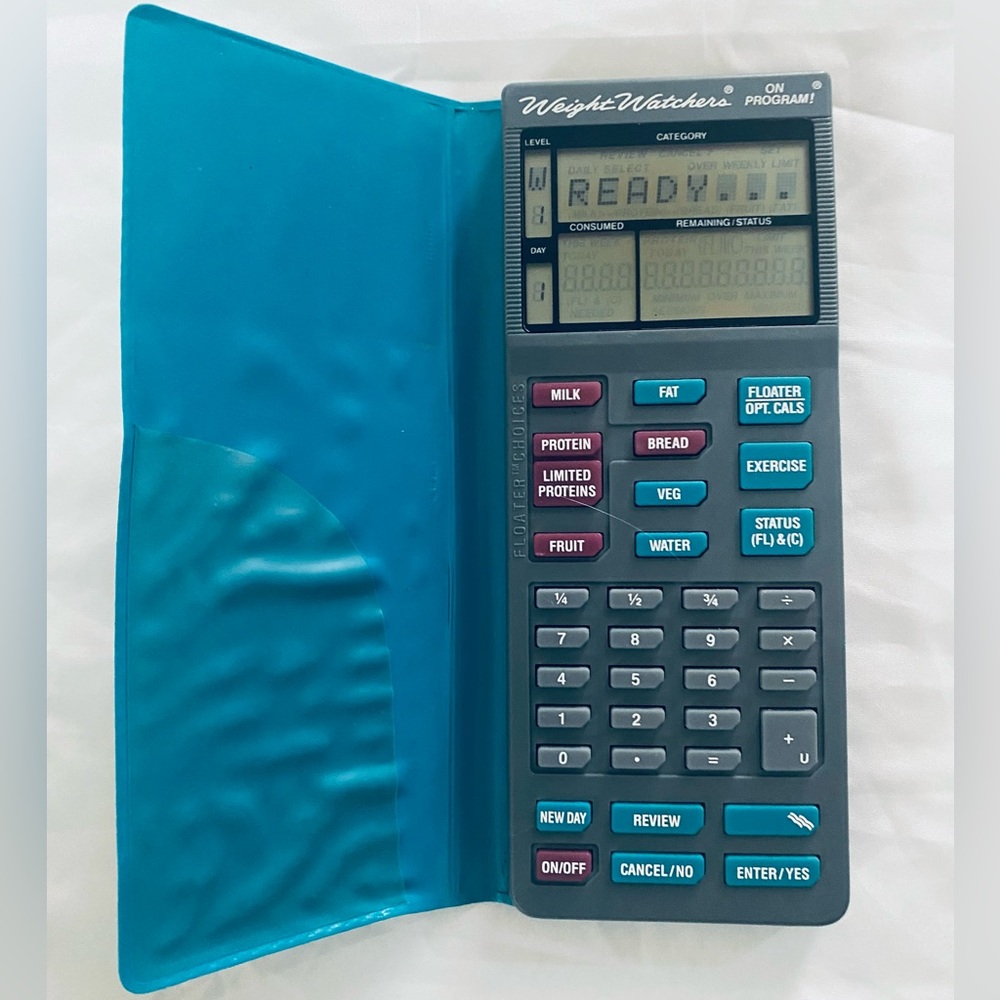 Weight Watchers Blue Calculator Mint Conditions Working Perfectly